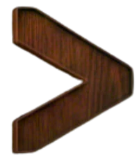 a wooden arrow on a black background