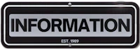 a sign with the word information on it