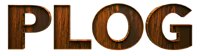 the word blog on a black background