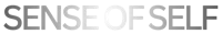 the word sense of self on a black background