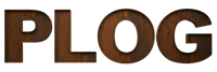 the word blog on a black background