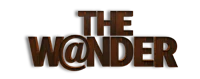 the wander logo on a black background