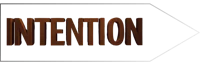an arrow pointing to the word intention