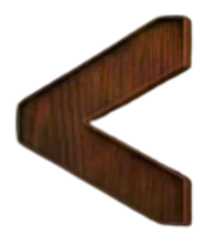 a wooden arrow on a black background